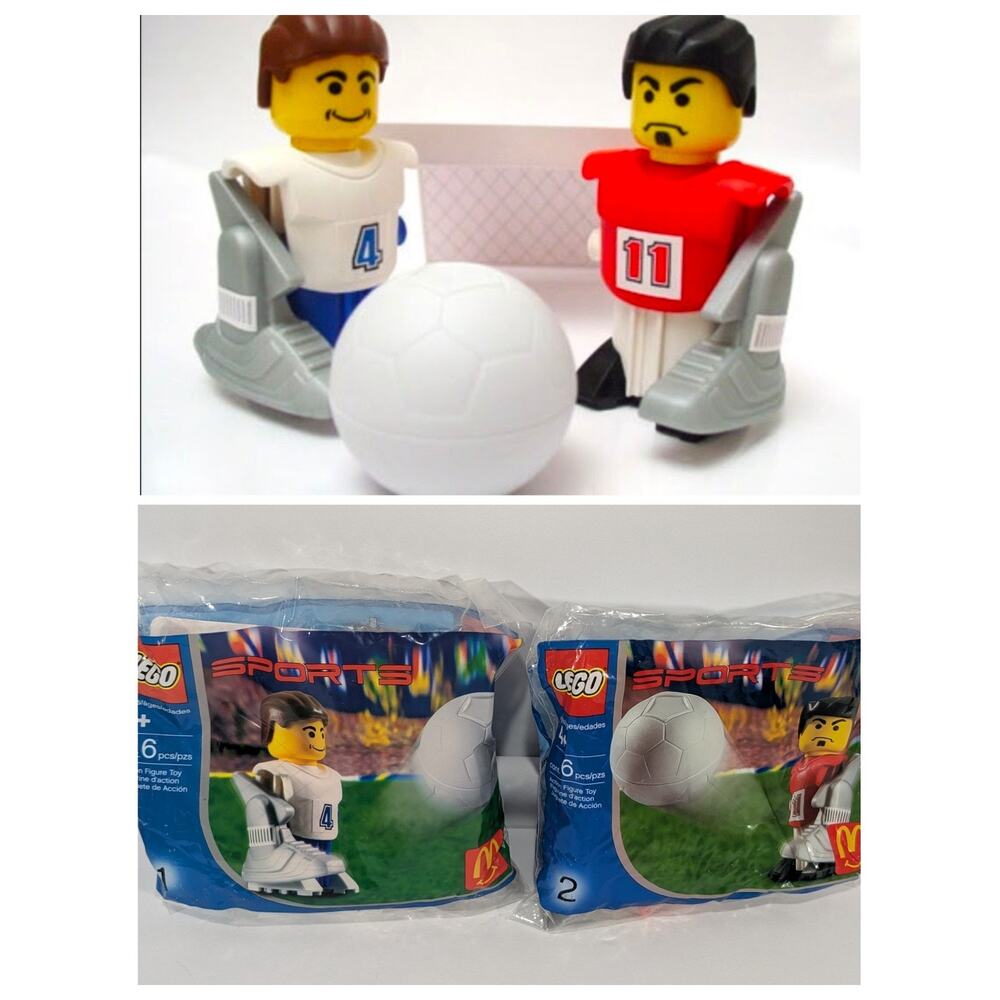 2004 McDonald's LEGO Sports Soccer Lot of 2 Players #1 & #2 New Sealed NIP